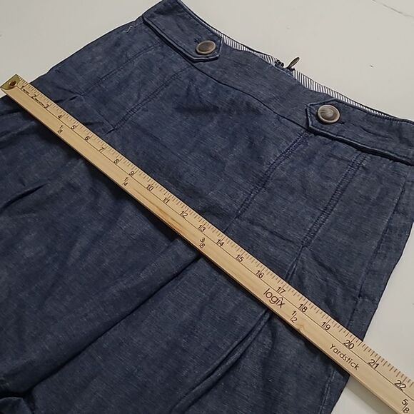 6 JCREW SOFT DENIM SCHOOL GIRL ACADEMIA STYLE BLUE MINI SKIRT  MEDIUM - Picture 3 of 9